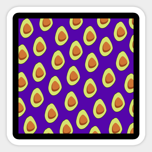 Cute Avocado pattern Sticker by monika27